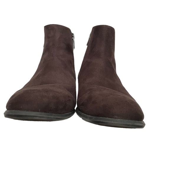 Calvin Klein Mens Luciano Dark Brown Suede Ankle Boots EUC Size 9 - Picture 4 of 11